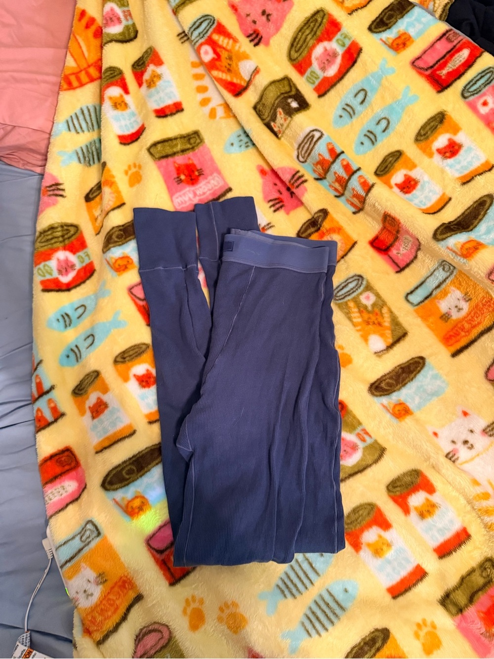 SKIMS Navy Blue Ribbed Leggings